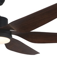 Ventilateur de plafond en métal de grande taille (66 pouces) de style industriel, à moteur DC, à économie d'énergie, avec lumière et télécommande, très vendu