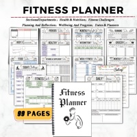 Carnet de suivi de remise en forme, planificateur de santé, journal de perte de poids, planificateur de repas Glow, tracker d'activité pour femmes, journal d'entraînement quotidien