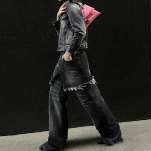 New Denim Square Toe Over the Knee <b>Boots</b> Stiletto High Heels Retro Casual Women Long Booties Shoes on Stylish - Product Image 5