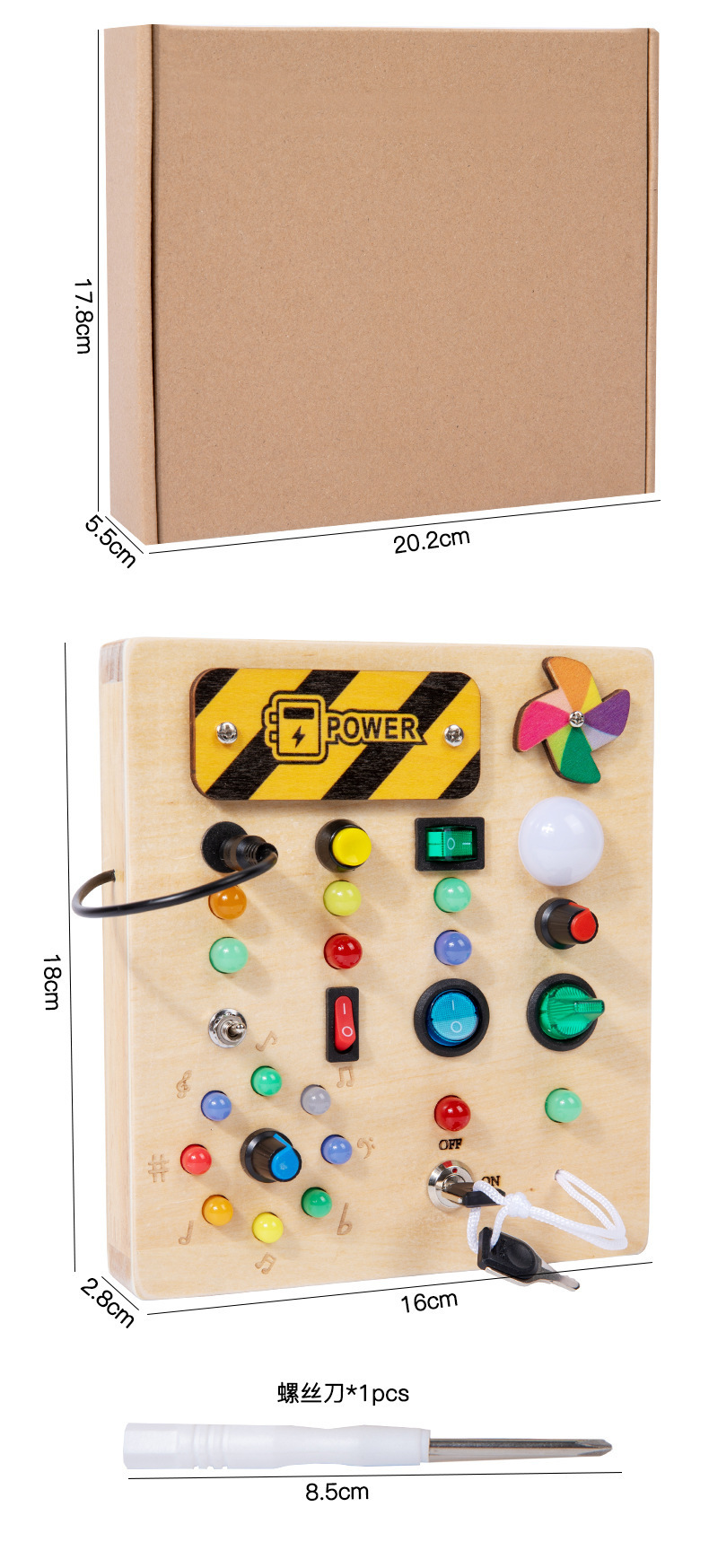 Jouets Montessori pour tout-petits, tableau d'activités sensorielles pour filles et garçons de 1, 2, 3 et 4 ans, activités d'appre2 - Jeux - Jouets