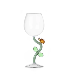 Copa de vino con diseño de erizo y cactus de Animal Farm para decoración de mesas de fiesta - Product Image 1