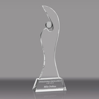 Trophée en cristal optique de haute qualité, élégant et inspirant, pour les cérémonies d'entreprise et les souvenirs