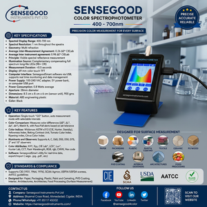 Portable Color Spectrophotometer 400-700 Nm Visible Spectral Reflectance Meter Touch Screen Color Analysis Device - Product Image 1
