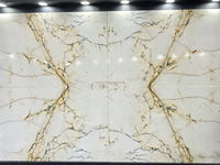 Dalles de marbre Calacatta Paonazzo polies italiennes modernes de luxe, comptoirs de cuisine sur mesure, plans de travail de salle de bain, carreaux muraux