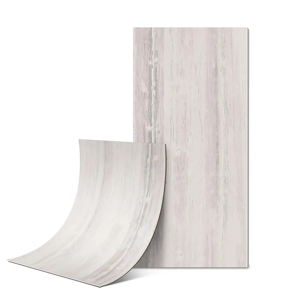 Placage de pierre MCM Imité Beige Gris Grain de bois Revêtement de carreaux de céramique souples Placage de carreaux flexible ignifuge