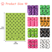 Ensemble de distributeur de sacs à excréments pour chiens et chats en silicone réutilisable portable 2-en-1, mains libres, étanche, pour les promenades en extérieur