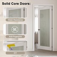 24 "x 80" Kit de montant de porte en bois de pin noueux avec 2 panneaux pour l'intérieur des portes de la maison, pour la salle de bain, le garde-manger et la blanchisserie.