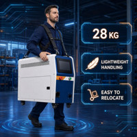 Soudeuse laser à fibre portable 3-en-1, machine de nettoyage manuelle, décapant de rouille 700W refroidi par air pour la réparation d'instruments de musique en laiton