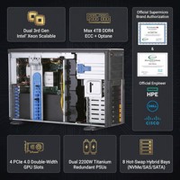 Nuevo Servidor en Torre Supermicros SYS-740GP-TNRT 4U, Doble Intel Xeon Escalable, Compatible con 4 GPU, para Entrenamiento de IA y Aprendizaje Profundo