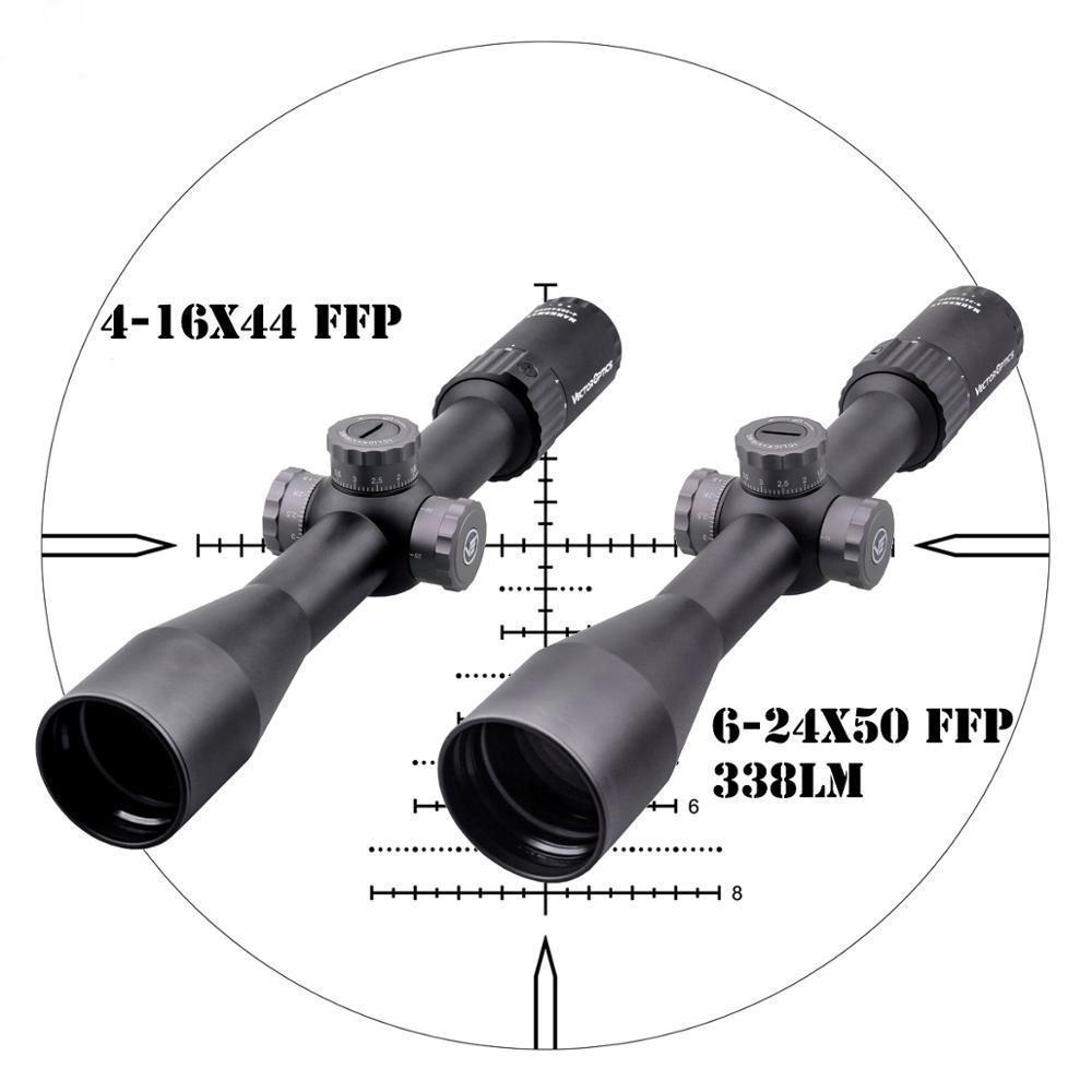Тактический оптический прицел Охотничий прицел, Vector Optics, FFP Marksman, Оптика США, Гарантия лучшей цены, 4-16x44, 6-24x50