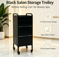 Chariot de rangement professionnel en métal pour salon de beauté, 4 tiroirs, rails silencieux, chariot utilitaire pour clinique de soins de la peau, hôpital
