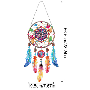 Ciondolo Acchiappasogni con Pittura Diamantata 5D in Cristallo, Motivo Mandala, Fatto a Mano, Decorazione da Parete Fai-da-Te - Product Image 6