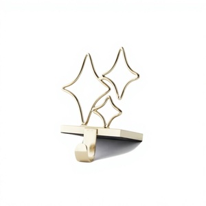 Porte-collants étoile scintillante en métal doré, support décoratif moderne pour la maison et la chambre, idée cadeau de Noël - Product Image 1