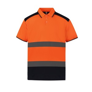 Quick Drying Breathable Polyester Short Sleeved Construction Site Safety Reflective T-shirt - Product Image 3