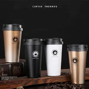 2023 tazza termica personalizzata ecologica portatile personalizzata tazza da viaggio in acciaio inossidabile con manico largo tazza da caffè