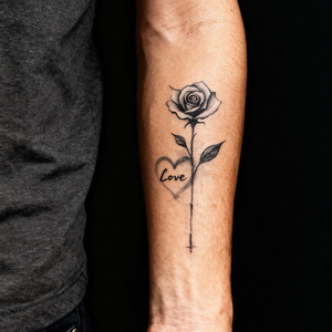 Tatuaje Temporal con Motivo <span class=keywords><strong>de</strong></span> Rosa, Tatuaje Semipermanente, Resistente al Agua y al Sudor, Duración <span class=keywords><strong>de</strong></span> 2 Semanas, Pegatinas <span class=keywords><strong>de</strong></span> Tatuaje Herbales Realistas - Product Image 3