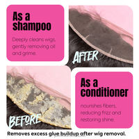 Pembersih Lem Wig Profesional Grosir 2-in-1 Tanpa Residu, Minyak Tea Tree, Pelarut Lem Lace Front, Pembersih Sistem Rambut