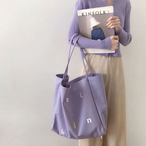 Bolsa de Mano de Lona Resistente, Lavable y Reutilizable, con Cierre de Cremallera, para el Trabajo o la Escuela, Estilo Moderno y Popular para Mujer - Product Image 3