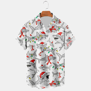 <span class=keywords><strong>Camicie</strong></span> stampate a sublimazione di natale dei cartoni animati per <span class=keywords><strong>uomo</strong></span> estive a manica corta abbigliamento Casual per le vacanze <span class=keywords><strong>camicie</strong></span> da <span class=keywords><strong>uomo</strong></span> oversize - Product Image 5