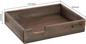 Luckywind nidification bois caisses de rangement décoratif artisanat caisses cuisine stockage en bois véritable décor rustique ferme boîte - Product Image 2
