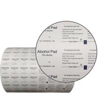 Rouleau de papier laminé en aluminium enduit personnalisé anti-alcool, lingettes humides pour le nettoyage des glaces, matériau d'emballage de qualité médicale