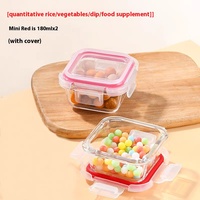 Kotak makan siang kaca Mini untuk peralatan dapur penyimpan & memasak di Microwave bayi-untuk kacang & makanan tambahan lainnya