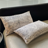 Parure de lit de luxe en velours polaire doux et chaud, 4 pièces, pour lits Queen et King