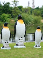 Sculpture réaliste personnalisée de mère et bébé ours polaire, statue d'animal en résine imperméable pour la décoration de parcs en plein air