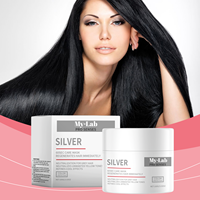 Masque capillaire argenté personnalisé en usine, best-seller, réparation rapide en 60 secondes, neutralise les cheveux gris, anti-frisottis