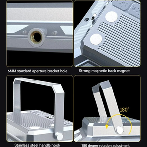 Lampe de travail LED portable rechargeable haute puissance, projecteur étanche à émission de lumière blanche froide pour urgences extérieures et ateliers, IP65 - Product Image 3
