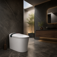 WC intelligent automatique monobloc avec bidet intégré, cuvette électronique pour salle de bain de luxe, affichage LED