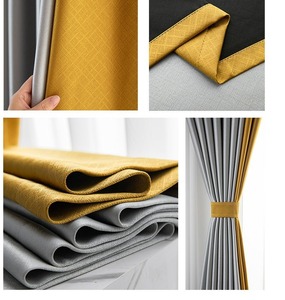 ผ้าม่านลายคลื่นผ้าลินินทอสอง<span class=keywords><strong>โทน</strong></span>สีแบบทันสมัยคุณภาพสูงอัดพลีทลายตารางหมากรุกสำหรับใช้ในบ้านโรงแรมคาเฟ่และโรงพยาบาล - Product Image 6