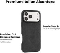 Étui de téléphone de luxe en Alcantara pour iPhone 15/15 Pro/15 Pro Max, housse magnétique en daim avec porte-cartes, vente en gros d'usine
