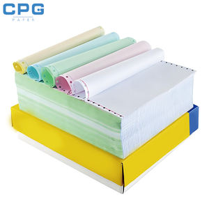 Rollo de Papel Continuo sin Carbón de Alta Blancura Personalizado por el Fabricante, 50gsm 55gsm, Papel NCR para Computadora, Resma de Papel Continuo sin Carbón - Product Image 1