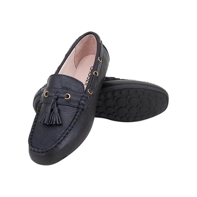 미끄럼 방지 소녀 플랫 로퍼 여성 스웨이드 Tassels 캐주얼 보트 신발 베스트 셀러 여성 신발 최고 품질 개인