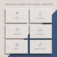 Tarjeta de Visita Moderna con Relieve en Relieve, Impresión Personalizada con Nombre e Información de Contacto para Agencia, Estudio, Hostelería, Consultoría, Marca