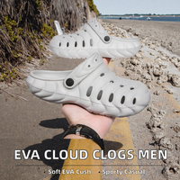 Sabots sportifs en EVA rembourrés, recyclables, type nuage, pour hommes, sandales décontractées à enfiler, chaussures de plage, hiver et été, vente en gros