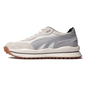Chaussures de sport unisexes en faux daim blanc et gris, semelle extérieure en caoutchouc, semelle intermédiaire en EVA, doublure en mesh, style rétro. - Product Image 5
