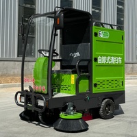 Balayeuse routière multifonctionnelle autopropulsée électrique 48V avec benne de 150L à déchargement automatique