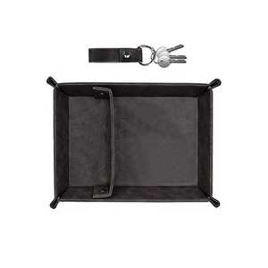 Biểu Tượng Tùy Chỉnh Trọng Lượng Nhẹ Máy Tính Bảng Bàn Hộp Lưu Trữ Du Lịch PU Da Người Phục Vụ Khay Tổ Chức Với Thẻ Chìa Khóa - Product Image 5