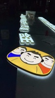 Enseigne lumineuse LED personnalisée en acrylique 3D avec télécommande et transformateur pour bureaux, entreprises, centres commerciaux, magasins et hôtels