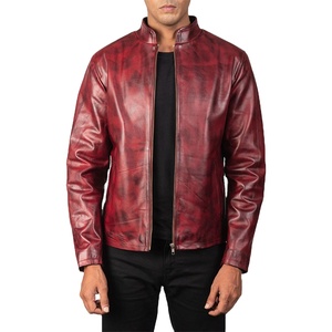 Veste en cuir de vachette de haute qualité pour homme, coupe-vent, en cuir souple, fermeture éclair, pour la moto, service OEM disponible - Product Image 6