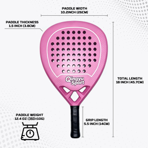 QINGYU <strong>SPORT</strong> 18K Carbon Fiber Padel Racket High Quality Professional Paddle Racket Training Competition in Stock Padel Racket - Product Image 4