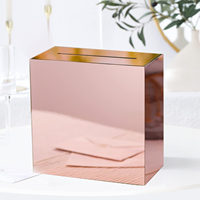 Boîte à cartes de fête d'anniversaire de réception de mariage-Tirelire en acrylique souhaitant bien Graduation Party Holder emballé dans un carton