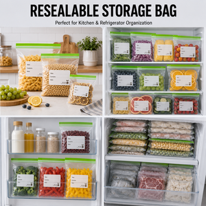 Sac de conservation alimentaire refermable avec fermeture éclair, transparent, hermétique, anti-fuite, pour la protection de la fraîcheur, utilisation polyvalente - Product Image 3