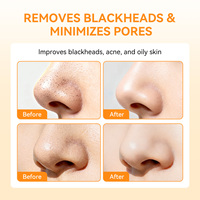 LANBENA Masque en bandes pour le nez à l'hamamélis, anti-points noirs, contrôle du sébum, nettoyage des pores, autocollants pour le nez, produit de soin du visage