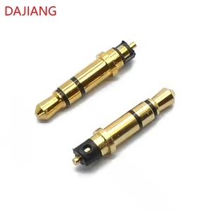 DAJIANG personalizado 3,5mm latón estéreo 3 polos Audio auriculares <span class=keywords><strong>Jack</strong></span> enchufe macho conectores enchufe Audio <span class=keywords><strong>conector</strong></span> micrófono OEM - Product Image 4