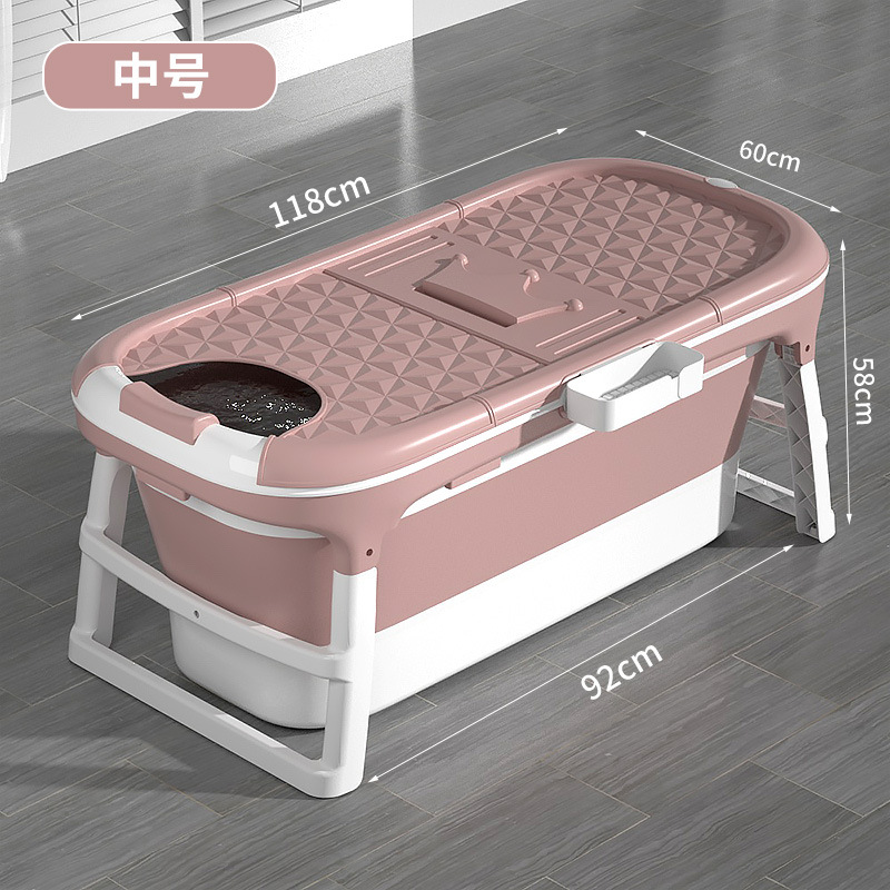 1.18 m seau de bain rose avec couvercle