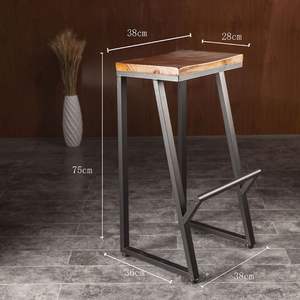Tabourets <span class=keywords><strong>de</strong></span> <span class=keywords><strong>bar</strong></span> en <span class=keywords><strong>bois</strong></span> chaise <span class=keywords><strong>de</strong></span> <span class=keywords><strong>bar</strong></span> haute <span class=keywords><strong>tabouret</strong></span> <span class=keywords><strong>de</strong></span> <span class=keywords><strong>bar</strong></span> design industriel cadre en <span class=keywords><strong>acier</strong></span> brun rustique moderne mobilier commercial contemporain - Product Image 6