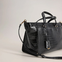 Véritable cuir de crocodile de l'Himalaya, sac cadeau personnalisé Charms Luxury Designer Brand Bags Handmade Famous Handbags for Women/